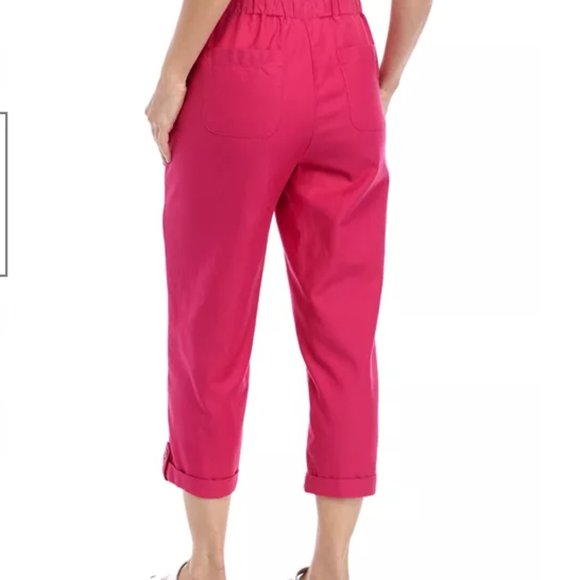NWT Kim Rogers Women's Lyocell Capris Pink - Picture 2 of 5